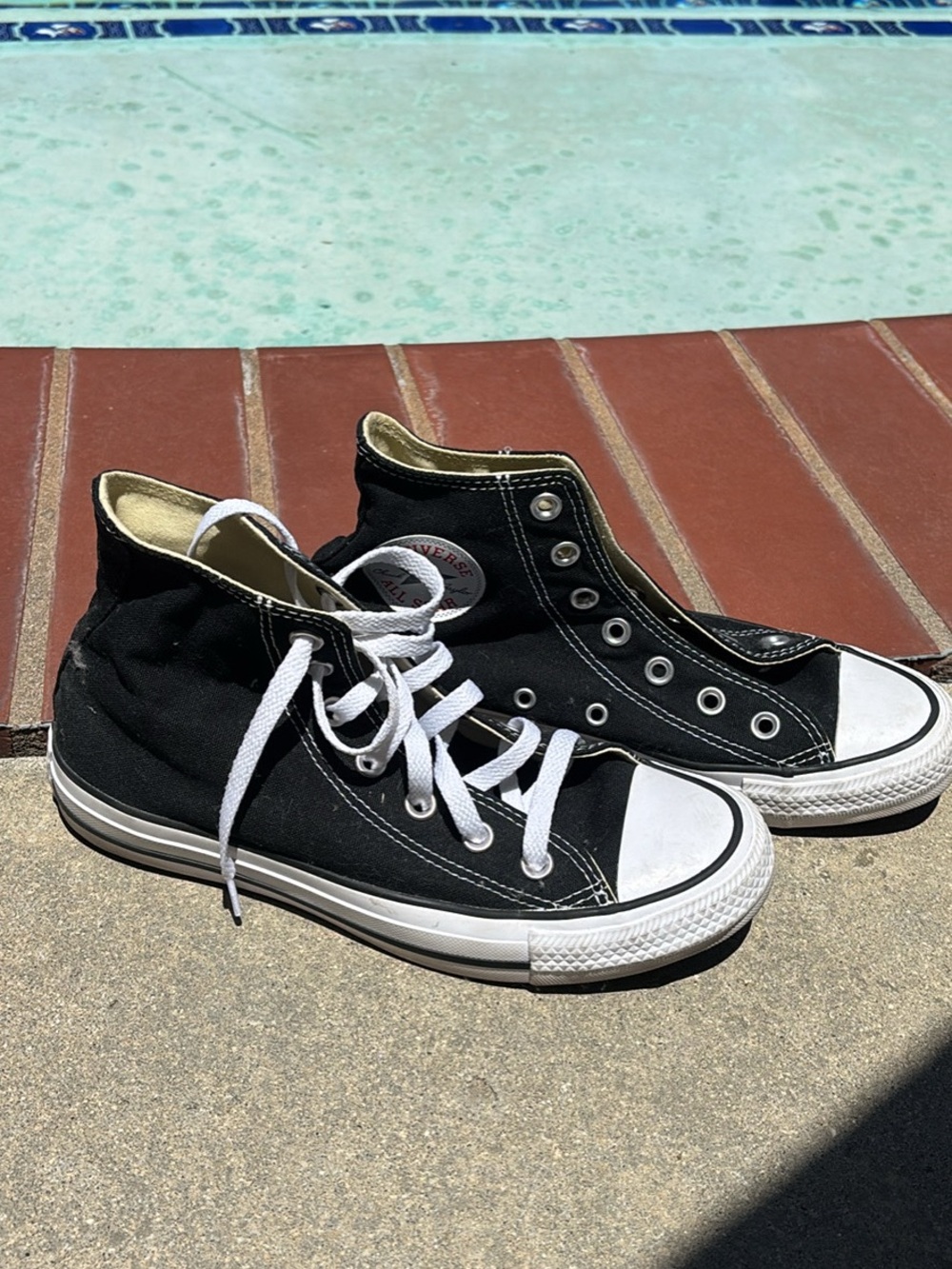 Converse Black and White High Top Sneakers